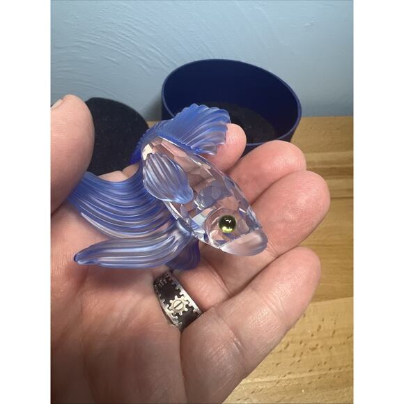 Swarovski Siamese Fighting Fish Blue Crystal Figurine 236718 MINT original box - Picture 7 of 16